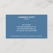 Malerei und Dekorator Pinsel modern blau Visitenkarte (Rückseite)