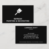 Malerei und Dekorator Pinsel modern schwarz Visitenkarte (Vorne/Hinten)