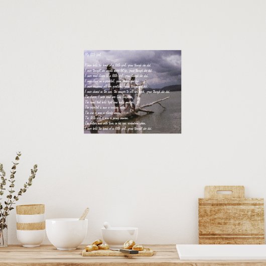 Malerei und Gedicht von Dale Candee "Mein kleines Poster (Küche)