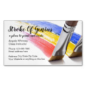 Malerei und Handwerksklassen trendy Magnetische Visitenkarte (Vorderseite)