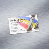 Malerei und Handwerksklassen trendy Magnetische Visitenkarte (Beispiel)