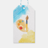 Malerei und Party Kunst Thema Party mit Monogramm Geschenkanhänger (Rückseite)