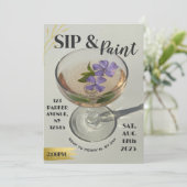 Malerei und Sip Einladung Mädchen Nacht in (Stehend Vorderseite)