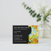 Malerei-und Wein-nippende Klassen Visitenkarte (Stehend Vorderseite)