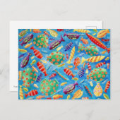 Malerei unter tropischen Fischen Postkarte (Vorne/Hinten)