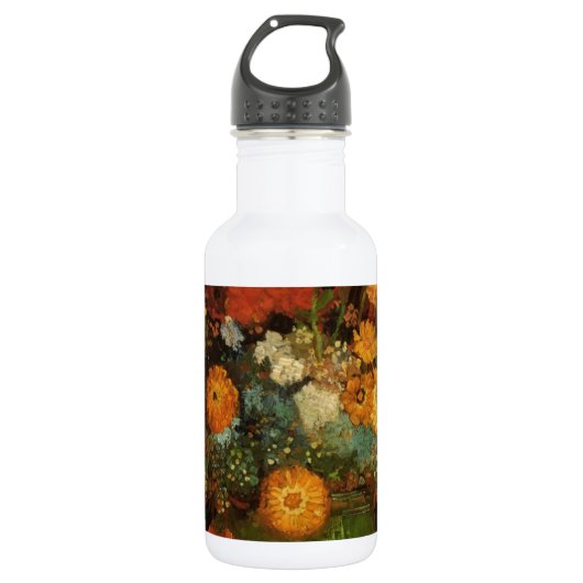 Malerei-Vasen-Blumen-Blüten Van Gogh Vintage Trinkflasche (Vorderseite)