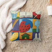 Malerei verschiedener Objekte von Chariklia Zarris Kissen (Decke)