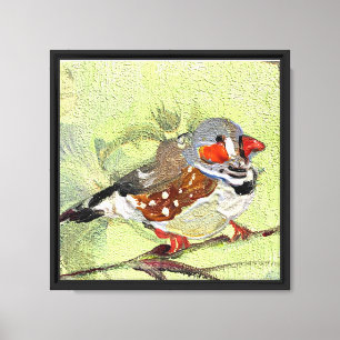 Malerei, Vogel und Natur Leinwanddruck