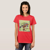 Malerei, Vogel und Natur T-Shirt (Vorne ganz)