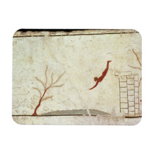 Malerei vom Grab des Tauchers vom Süden Magnet