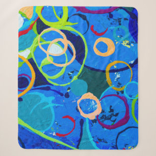 Malerei von abstraktem Kunstöl und Acrylfarbe auf  Sherpadecke