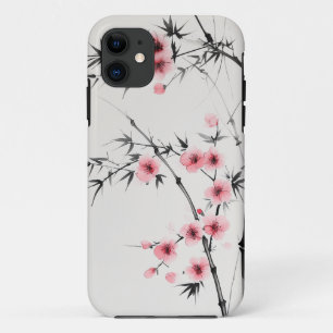 Malerei von Bambusblüten und Kirschblüten beim Was Case-Mate iPhone Hülle