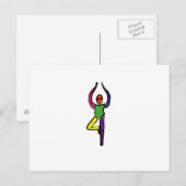 Malerei von Baum-Yoga-Pose. Postkarte (Vorne/Hinten)