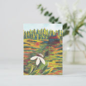 Malerei von Blume Wiese & Shack Postkarte (Stehend Vorderseite)
