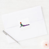 Malerei von Cobra Yoga Pose. Quadratischer Aufkleber (Umschlag)