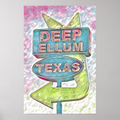 Malerei von Deep Ellum, Dallas Texas Poster (Vorne)