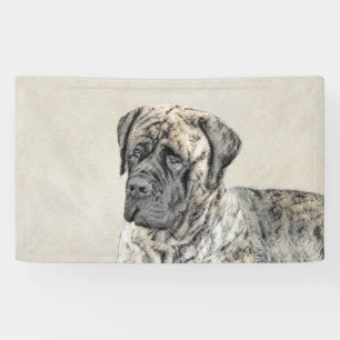 Malerei von englischen Mastiff (Brindle) - Hundeku Banner