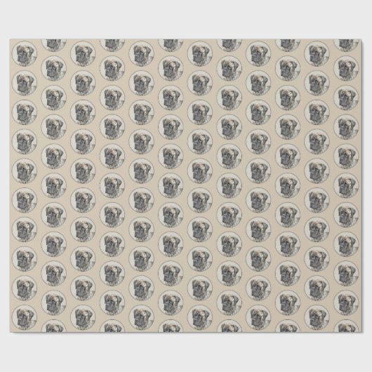 Malerei von englischen Mastiff (Brindle) - Hundeku Geschenkpapier (Flach)