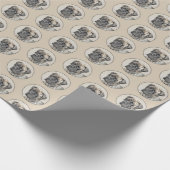 Malerei von englischen Mastiff (Brindle) - Hundeku Geschenkpapier (Ecke)