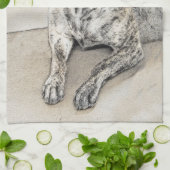 Malerei von englischen Mastiff (Brindle) - Hundeku Geschirrtuch (Gefaltet)