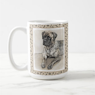 Malerei von englischen Mastiff (Brindle) - Hundeku Kaffeetasse