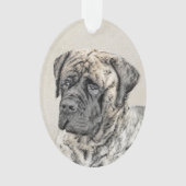Malerei von englischen Mastiff (Brindle) - Hundeku Ornament (Vorderseite)