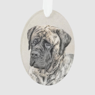 Malerei von englischen Mastiff (Brindle) - Hundeku Ornament