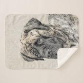 Malerei von englischen Mastiff (Brindle) - Hundeku Sherpadecke (Vorderseite (Horizontal))