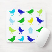 Malerei von farbigen Vögeln durch Chariklia Zarris Mousepad (Mit Mouse)
