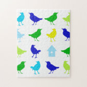 Malerei von farbigen Vögeln durch Chariklia Zarris Puzzle (Vertikal)