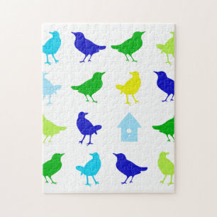 Malerei von farbigen Vögeln durch Chariklia Zarris Puzzle