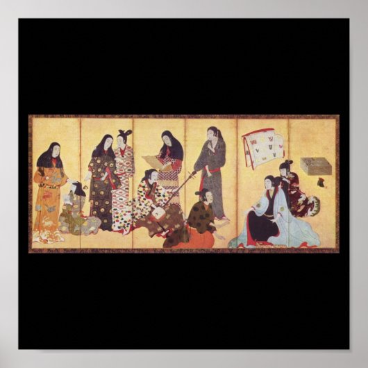 Malerei von Iwasa Matabei c. 1650 Japan Poster (Vorne)
