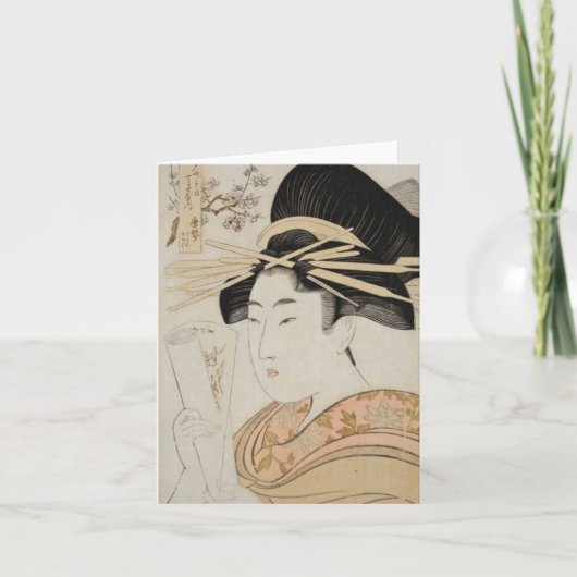 Malerei von Kitagawa Utamaro Blank Note Card Karte (Vorderseite)