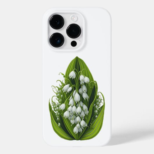 Malerei von Lilien des Tals - iPhone Case (Rückseite)