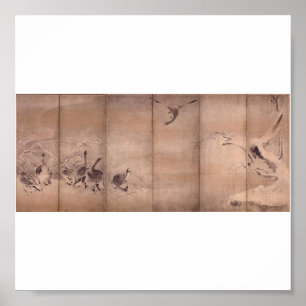 Malerei von Miyamoto Musashi, C. 1600's Poster