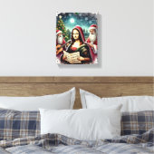 Malerei von Mona Lisa mit Weihnachtsliedern Leinwanddruck (Insitu (Schlafzimmer))