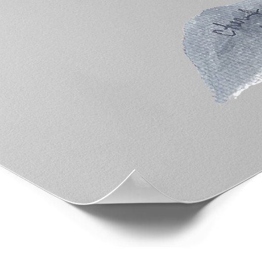 Malerei von Nuthatch Bird auf Wall Posters Poster (Ecke)