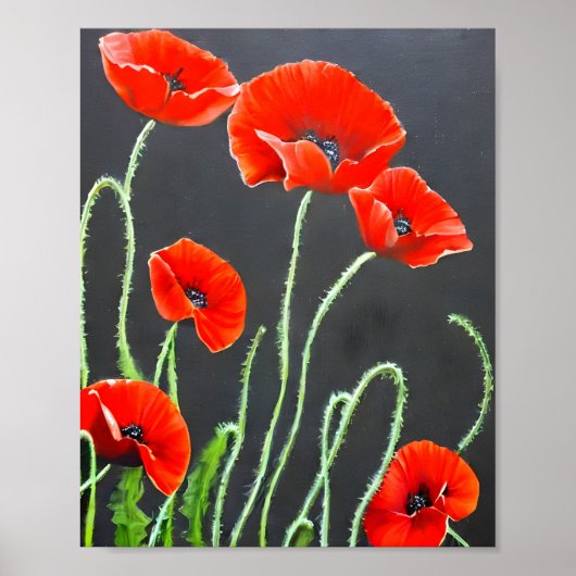 Malerei von roten Poppies Art Poster (Vorne)
