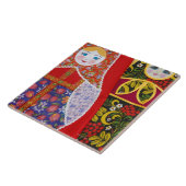 Malerei von Russe Matryoshka Puppe Fliese (Seite)