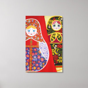 Malerei von Russe Matryoshka Puppe Leinwanddruck