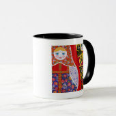 Malerei von Russe Matryoshka Puppe Tasse (VorderseiteRechts)