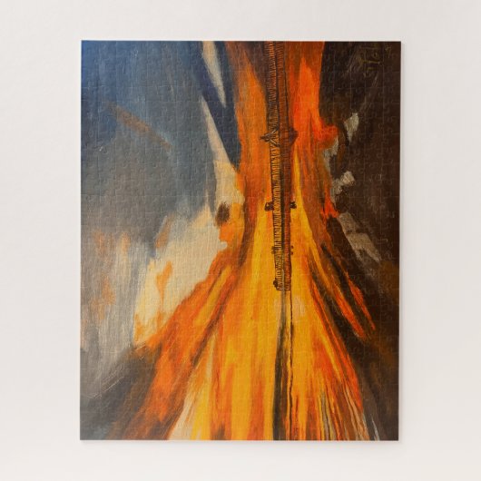 Malerei von Scripps Pier, La Jolla, CA Puzzle (Vertikal)