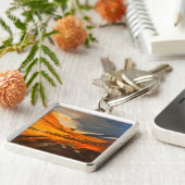 Malerei von Scripps Pier, La Jolla, CA Schlüsselanhänger (Seite)