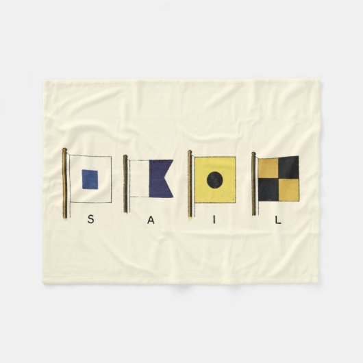 Malerei von vier Flaggen mit dem Segel unten Fleecedecke (Vorderseite (Horizontal))