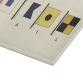 Malerei von vier Flaggen mit dem Segel unten Schneidebrett (Ecke)