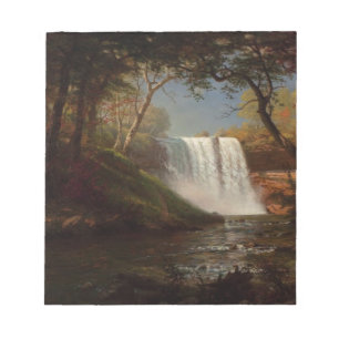Malerei-Waldwasserfall-Schicksal Alberts Bierstadt Notizblock