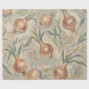 Malerei-Zwiebelmuster-Impressionismus-Kunst Geschenkpapier