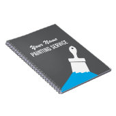 Malereidienst Notizbuch mit Farbgeber-Logo Notizblock (Rechte Seite)