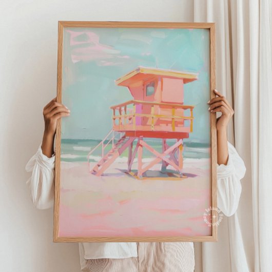 Malereien an der Küste, Bademeister, Art der Beach Poster