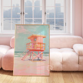 Malereien an der Küste, Bademeister, Art der Beach Poster